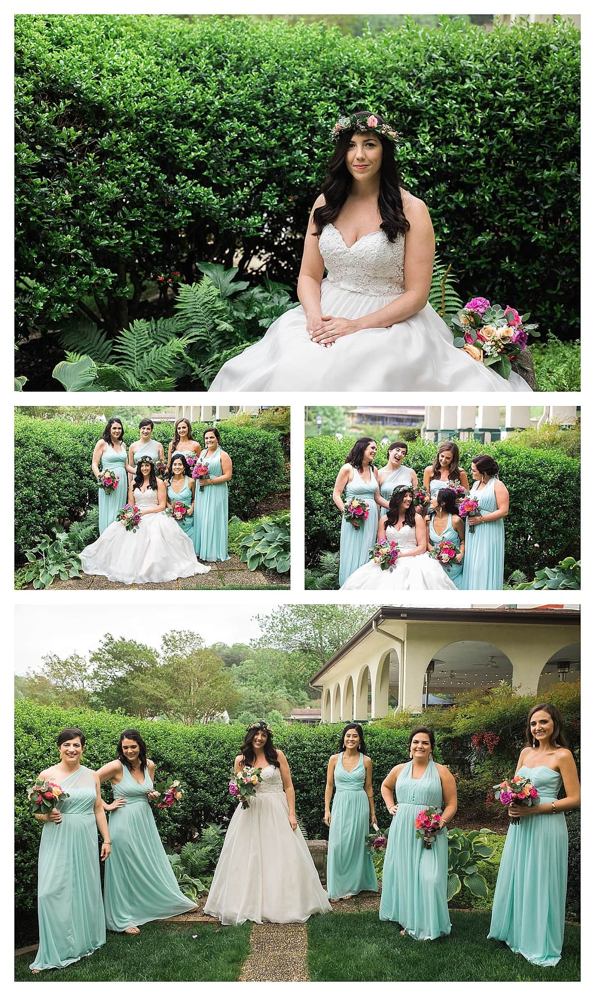 Bridesmaids garden pictures
