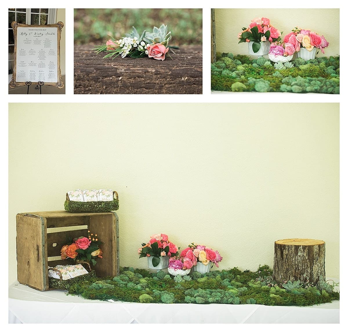 Spring Flowers pink and mint